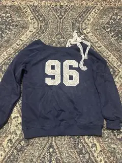 ネイビー トレーナー 数字96プリント