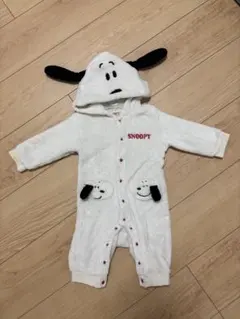 SNOOPY 犬耳付きロンパース