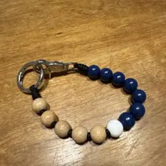 ウッドビーズ ストラップ キーホルダー