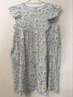 anyfam 140 花柄ノースリーブワンピース エニファム　ブルー