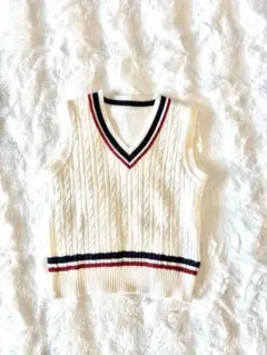 【美品】COMME CA FOSSETTE Vネックベスト 80