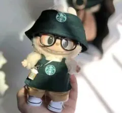 【4点セット】ラブブ labubu 着せ替え 服 ぬい服 バリスタ コーヒー