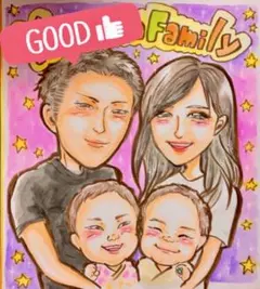 家族 似顔絵 オーダー オーダーメイド ウェルカムボード 記念日 結婚 イラスト