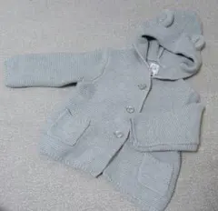 baby gap くま耳カーディガン グレー 6-12month