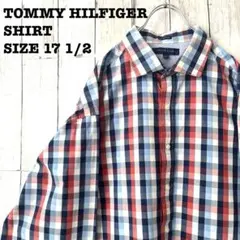 トミーヒルフィガー チェックシャツ 長袖 マルチカラー XXL ビッグシルエット