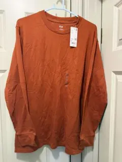 ユニクロ　UNIQLO オレンジ 長袖カットソー XL