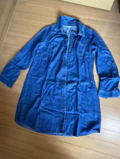 マタニティ　デニムシャツワンピース デニムワンピース
