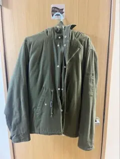 オリーブグリーン モッズコート フード付き