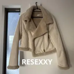 RESEXXY フェイクムートンブルゾン　リゼクシー　　アウター　冬　ベージュ