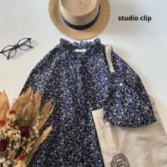 c106＊ スタジオクリップ たっぷりフリル コットンブラウス