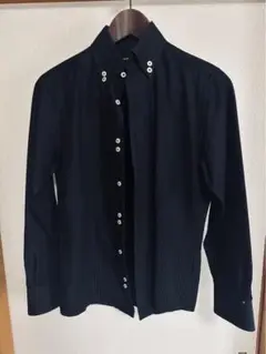 HIGH STREET ストライプ ブラックシャツ S
