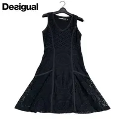 デシグアル　クリスチャンラクロワ　総レース　ノースリーブ　Aライン　ワンピース