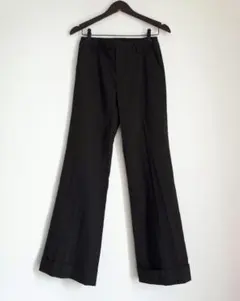COMME CA MODELS ストライプワイドレッグスラックス