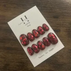 【現品のみ】バレンタインネイル　ハートネイル　ネイルチップ