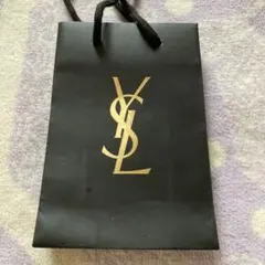 YSL 紙袋 ブラック ゴールドロゴ