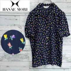 HANAE MORI 森英恵　半袖シャツブラウス　小花柄　チューリップ柄のサムネイル