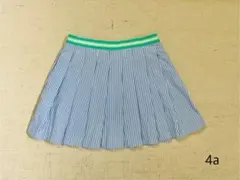 新品　Jacadi ◆青白ストライプ プリーツスカート　4a