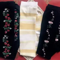 JaneMarple ジェーンマープル 苺 ボーダー 花柄 ソックス3点セットのサムネイル