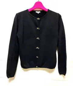 ⭐️TOCCA⭐️トッカ⭐️黒　ブラック　カーディガン　ニット　ボタンリボン