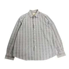 チェック柄シャツ　DOCKERS 長袖　ブルー　タータン　古着　8B1