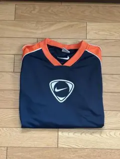 Nike DRI-FIT ネイビーオレンジ シャツ L