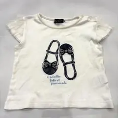 BeBe フリル チュール リボン バレエシューズ Tシャツ 90のサムネイル
