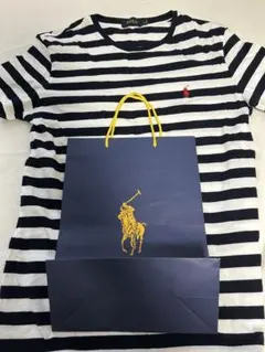 Ralph Laurenストライプ Tシャツ ショッパー付き