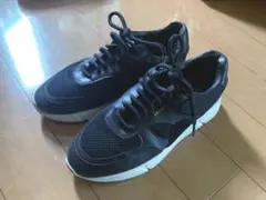 AXEL ARIGATO ブラック メッシュ レザー スニーカー