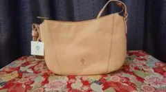 ALBERO 新品 未使用 タグ付き ベージュ レザーショルダーバック