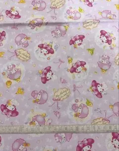 廃盤 レア 付録 サンリオ ウサハナ カットクロス ラメ入り 40×27