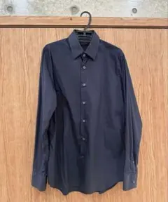 【美品】PRADA プラダ ドレスシャツ ネイビー 40（L相当）長袖シャツのサムネイル