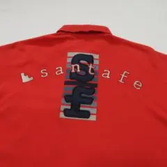 santafe　サンタフェ　バック刺繍　鹿の子ポロシャツ　サイズ48　日本製のサムネイル