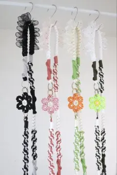 【カラーオーダー】4way パラコードスマホショルダー フラワー