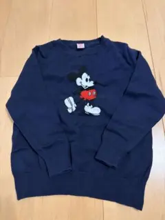 ユニクロ　Disney ミッキーマウス セーター ネイビー　記名なし
