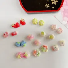80 練り切り　和菓子　ミニチュア　アクセサリー　パーツ　ネイル　デコ　ドール