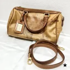 プリマクラッセ 地図柄 ハンドバッグ