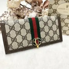 GUCCI インターロッキングG シェリーライン 二つ折り財布 長財布のサムネイル