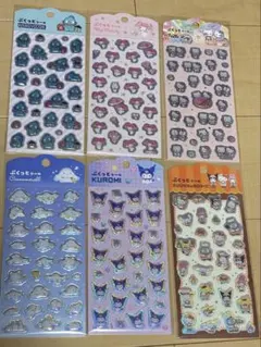 キャンドゥ　サンリオ　ぷくっとシール　ぷっくりシール　6種コンプリート