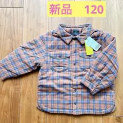 ❣️新品❣️定価7900円　モイモルン 中綿チェック柄ジャケット 120 アウターのサムネイル