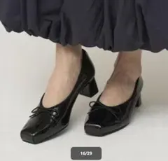 【未使用品】SNIDEL スナイデル Chacottコラボパンプス ブラック Mのサムネイル