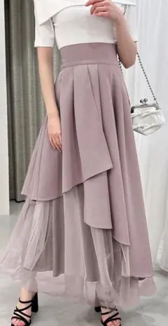 GRL チュールドッキングフレアスカート［pm379］