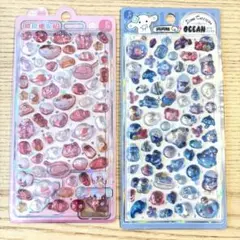 ⑤ボンボンドロップシール　ピンク、青系