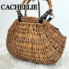 CACHELLIE カシェリエ かごバッグ レザー バンブー ハンドバッグ 黒のサムネイル