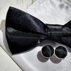 蝶ネクタイ　黒　結婚式　メンズ　新郎　フォーマル　高級感　Xyh