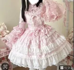 ロリータドレス ピンク フリル 海外