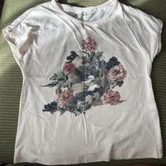PAUL & JOE UT 猫と花のプリント Tシャツ110