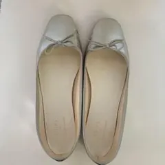 SHIPSシルバーバレエシューズ