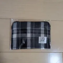 スヌーピー チェック柄ポーチ