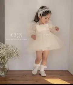 OREN オレン Hibyebebe 韓国ベビー服 ワンピース風ロンパース