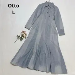 オットー ロングシャツワンピース 長袖 マーメイド ヴィンテージウォッシュ Lのサムネイル